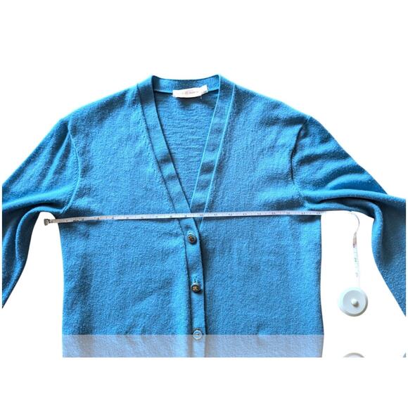 Rare Discontinued 2010s Tory Burch Sz S Teal Cardigan Style 30143142 Merino Wool - Picture 9 of 11